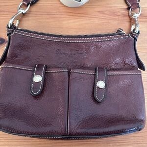 Dooney & Bourke Cognac Genuine Florentine Vachetta Leather Crossbody Bag 11x8